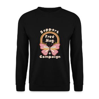 Hippy - Unisex Sweatshirt - black - Front - Alina (178cm) & Michal (187cm)