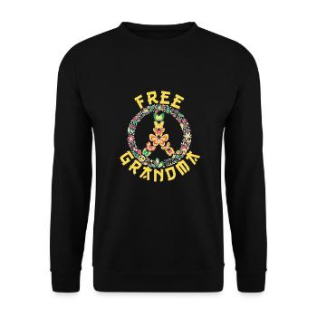 Hippy - Unisex Sweatshirt - black - Front - Alina (178cm) & Michal (187cm)