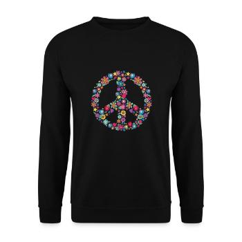 Hippy - Unisex Sweatshirt - black - Front - Alina (178cm) & Michal (187cm)