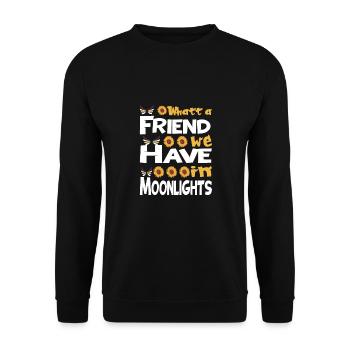 Hippy - Unisex Sweatshirt - black - Front - Alina (178cm) & Michal (187cm)