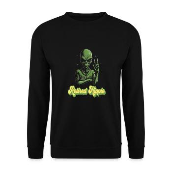 Hippy - Unisex Sweatshirt - black - Front - Alina (178cm) & Michal (187cm)