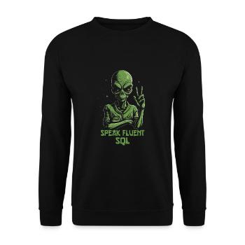 Daten Analytiker Datenschutz Beauftragter - Unisex Pullover - Schwarz - Vorne - Alina (178cm) & Michal (187cm)