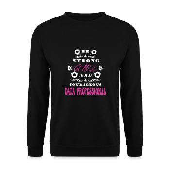 Daten Analytiker Datenschutz Beauftragter - Unisex Pullover - Schwarz - Vorne - Alina (178cm) & Michal (187cm)