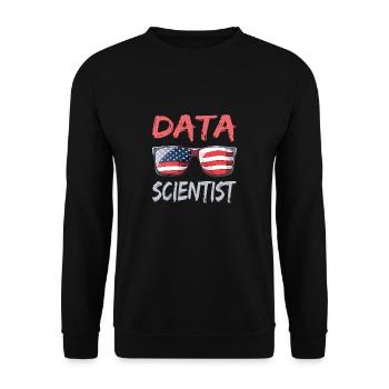 Daten Analytiker Datenschutz Beauftragter - Unisex Pullover - Schwarz - Vorne - Alina (178cm) & Michal (187cm)