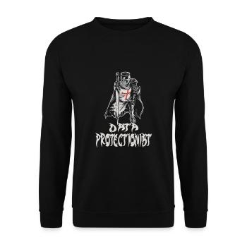 Daten Analytiker Datenschutz Beauftragter - Unisex Pullover - Schwarz - Vorne - Alina (178cm) & Michal (187cm)