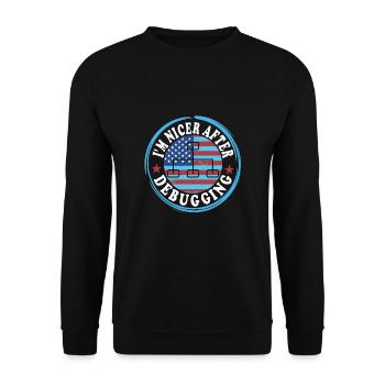 Network Engineer - Unisex Pullover - Schwarz - Vorne - Alina (178cm) & Michal (187cm)