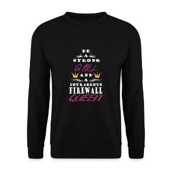 Network Engineer - Unisex Pullover - Schwarz - Vorne - Alina (178cm) & Michal (187cm)