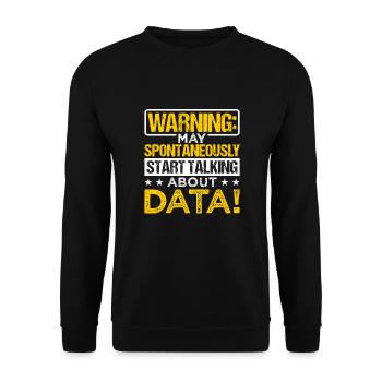 Daten Analytiker Datenschutz Beauftragter - Unisex Pullover - Schwarz - Vorne - Alina (178cm) & Michal (187cm)