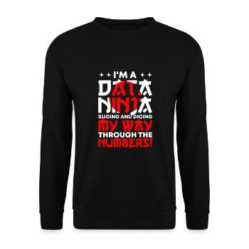 Daten Analytiker Datenschutz Beauftragter - Unisex Pullover - Schwarz - Vorne - Alina (178cm) & Michal (187cm)