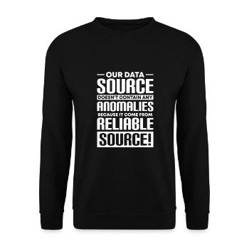 Daten Analytiker Datenschutz Beauftragter - Unisex Pullover - Schwarz - Vorne - Alina (178cm) & Michal (187cm)