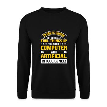 Daten Analytiker Datenschutz Beauftragter - Unisex Pullover - Schwarz - Vorne - Alina (178cm) & Michal (187cm)