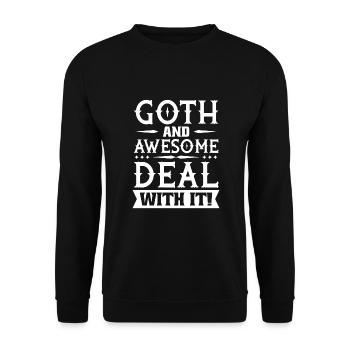 Goth Emo - Unisex Sweatshirt - black - Front - Alina (178cm) & Michal (187cm)