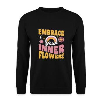 Hippy - Unisex Sweatshirt - black - Front - Alina (178cm) & Michal (187cm)
