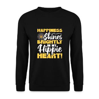 Hippy - Unisex Sweatshirt - black - Front - Alina (178cm) & Michal (187cm)