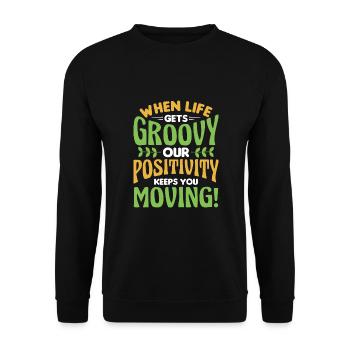 Hippy - Unisex Sweatshirt - black - Front - Alina (178cm) & Michal (187cm)