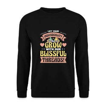 Hippy - Unisex Sweatshirt - black - Front - Alina (178cm) & Michal (187cm)