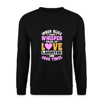 Hippy - Unisex Sweatshirt - black - Front - Alina (178cm) & Michal (187cm)