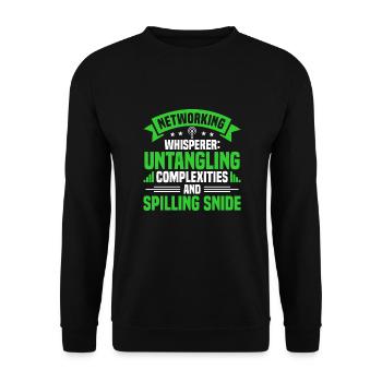 Network Engineer - Unisex Sweatshirt - black - Front - Alina (178cm) & Michal (187cm)