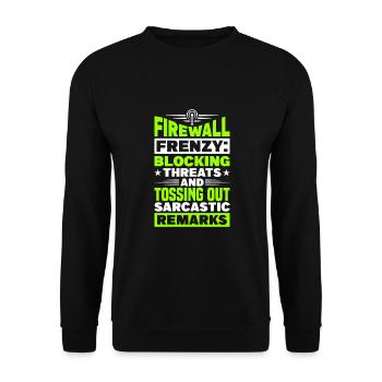 Network Engineer - Unisex Pullover - Schwarz - Vorne - Alina (178cm) & Michal (187cm)