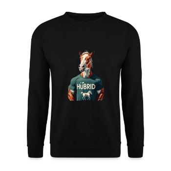 Hübrid - Unisex Sweatshirt - black - Front - Alina (178cm) & Michal (187cm)