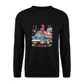 2. Geburtstag Jungs - Unisex Pullover - Schwarz - Vorne - Alina (178cm) & Michal (187cm)