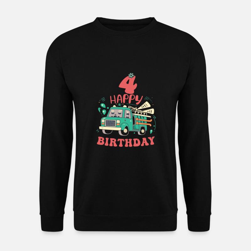 4e anniversaire Garçons - Sweat-shirt Unisexe - noir
