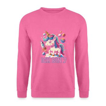 7. Geburtstag - Unisex Pullover - Pink - Vorne