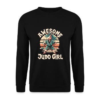 Judo - Sweat-shirt Unisexe - noir - Devant - Alina (178cm) & Michal (187cm)