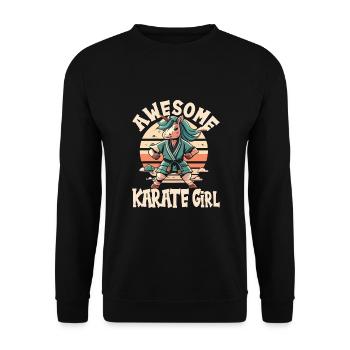 Karaté - Sweat-shirt Unisexe - noir - Devant - Alina (178cm) & Michal (187cm)