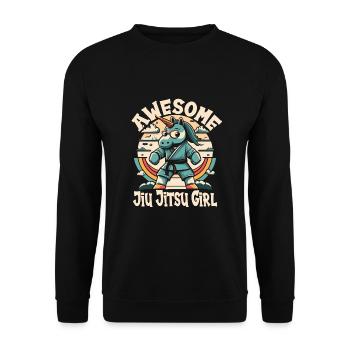 Jiu Jitsu - Sweat-shirt Unisexe - noir - Devant - Alina (178cm) & Michal (187cm)