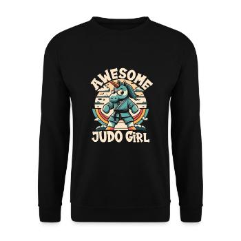 Judo - Sweat-shirt Unisexe - noir - Devant - Alina (178cm) & Michal (187cm)
