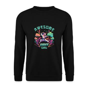 karaté - Sweat-shirt Unisexe - noir - Devant - Alina (178cm) & Michal (187cm)