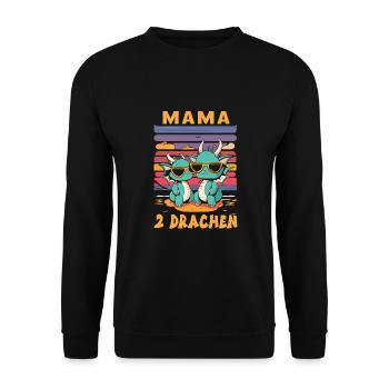 Maman - Sweat-shirt Unisexe - noir - Devant - Alina (178cm) & Michal (187cm)