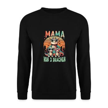 Maman - Sweat-shirt Unisexe - noir - Devant - Alina (178cm) & Michal (187cm)