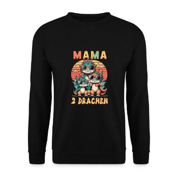 Maman - Sweat-shirt Unisexe - noir - Devant - Alina (178cm) & Michal (187cm)
