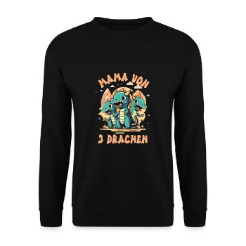 Maman - Sweat-shirt Unisexe - noir - Devant - Alina (178cm) & Michal (187cm)