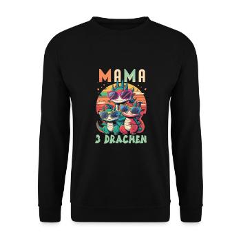 Maman - Sweat-shirt Unisexe - noir - Devant - Alina (178cm) & Michal (187cm)