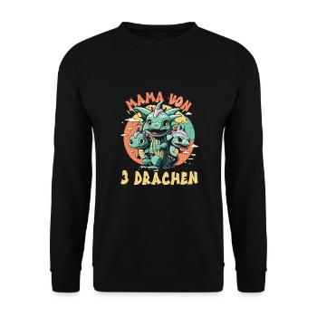 Maman - Sweat-shirt Unisexe - noir - Devant - Alina (178cm) & Michal (187cm)