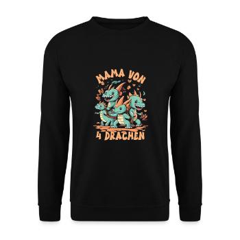 Maman - Sweat-shirt Unisexe - noir - Devant - Alina (178cm) & Michal (187cm)