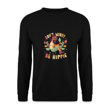 Hippy - Unisex Sweatshirt - black - Front - Alina (178cm) & Michal (187cm)