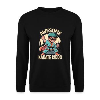 Karate - Unisex Sweatshirt - black - Front - Alina (178cm) & Michal (187cm)