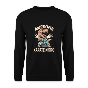 Karate - Unisex Sweatshirt - black - Front - Alina (178cm) & Michal (187cm)