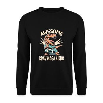 Krav Maga - Unisex Sweatshirt - black - Front - Alina (178cm) & Michal (187cm)