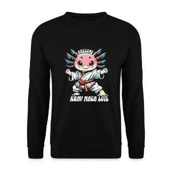 Krav Maga - Unisex Sweatshirt - black - Front - Alina (178cm) & Michal (187cm)