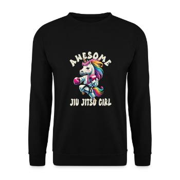 Jiu Jitsu - Sweat-shirt Unisexe - noir - Devant - Alina (178cm) & Michal (187cm)