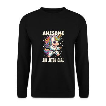Jiu Jitsu - Sweat-shirt Unisexe - noir - Devant - Alina (178cm) & Michal (187cm)