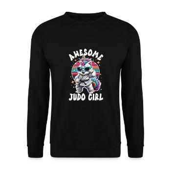 Judo - Sweat-shirt Unisexe - noir - Devant - Alina (178cm) & Michal (187cm)