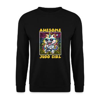 Judo - Unisex Sweatshirt - black - Front - Alina (178cm) & Michal (187cm)