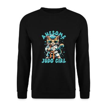 Judo - Unisex Sweatshirt - black - Front - Alina (178cm) & Michal (187cm)