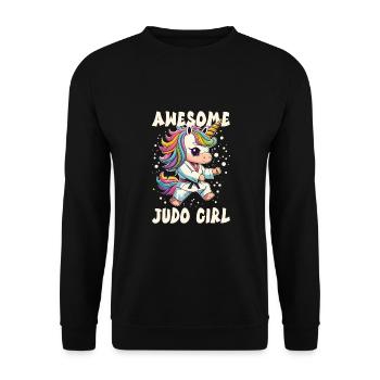 Judo - Sweat-shirt Unisexe - noir - Devant - Alina (178cm) & Michal (187cm)